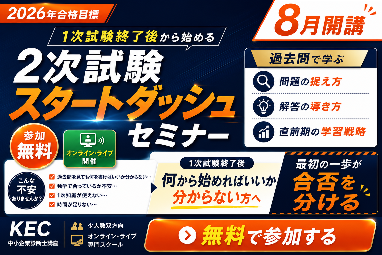 2次試験スタートダッシュセミナー